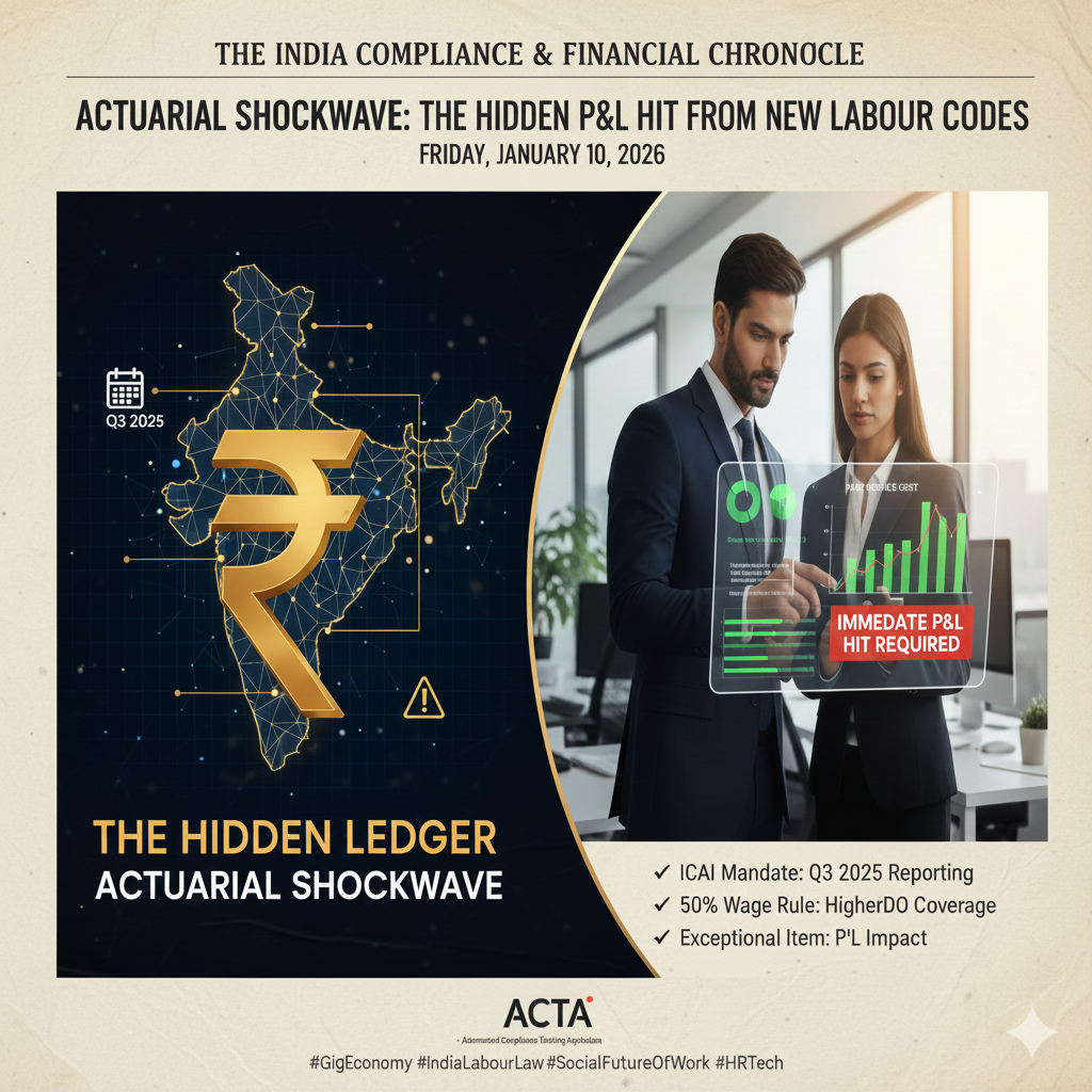 The Hidden Ledger: Why the New Labour Codes are an "Actuarial Event" for Every CFO