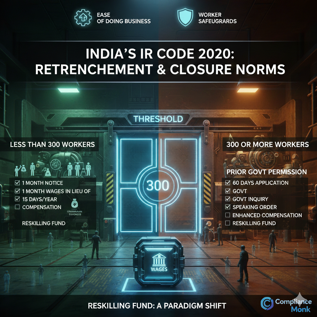 Latest Procedure for Retrenchment, and Closure under the Industrial Relations Code, 2020