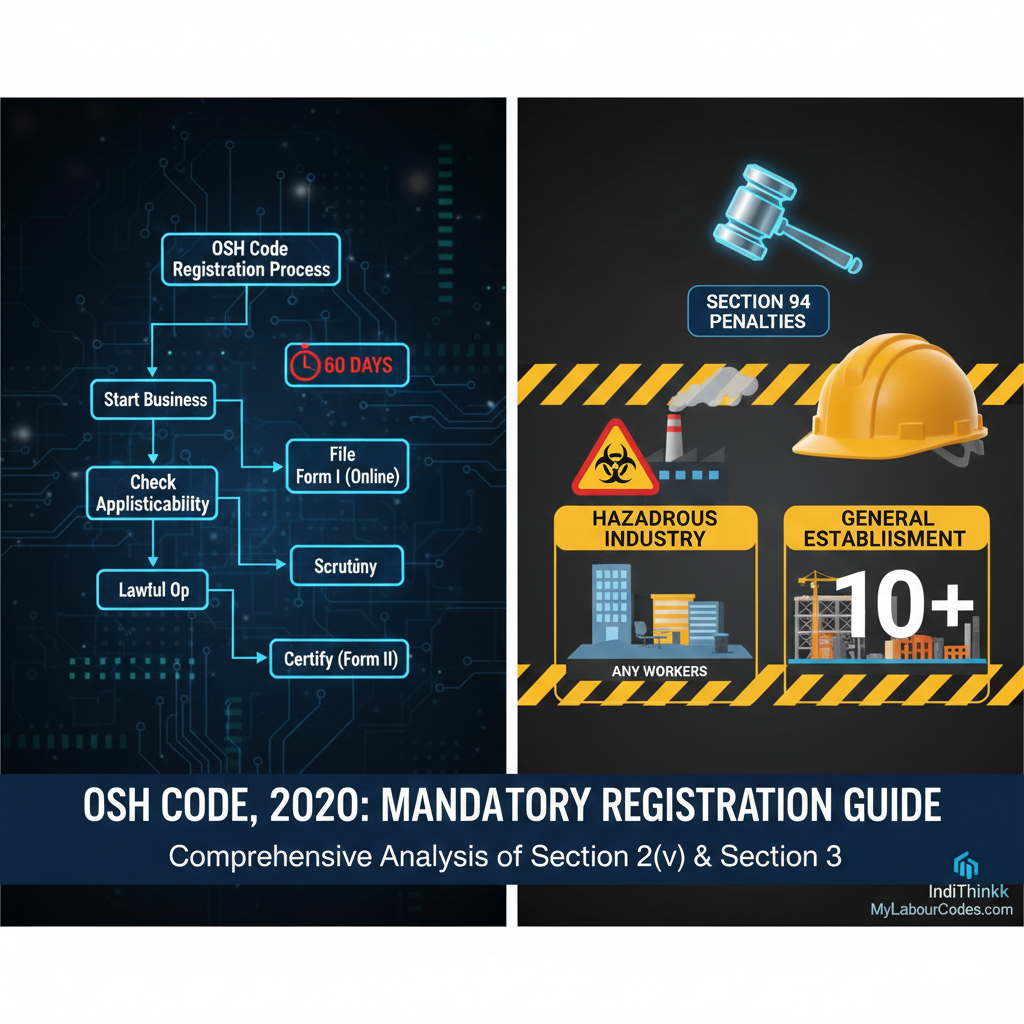 Mandatory Registration of Establishments Employing Ten or More Workers under the OSH Code, 2020: A Statutory Analysis, Procedure, Timelines and Compliance Risks