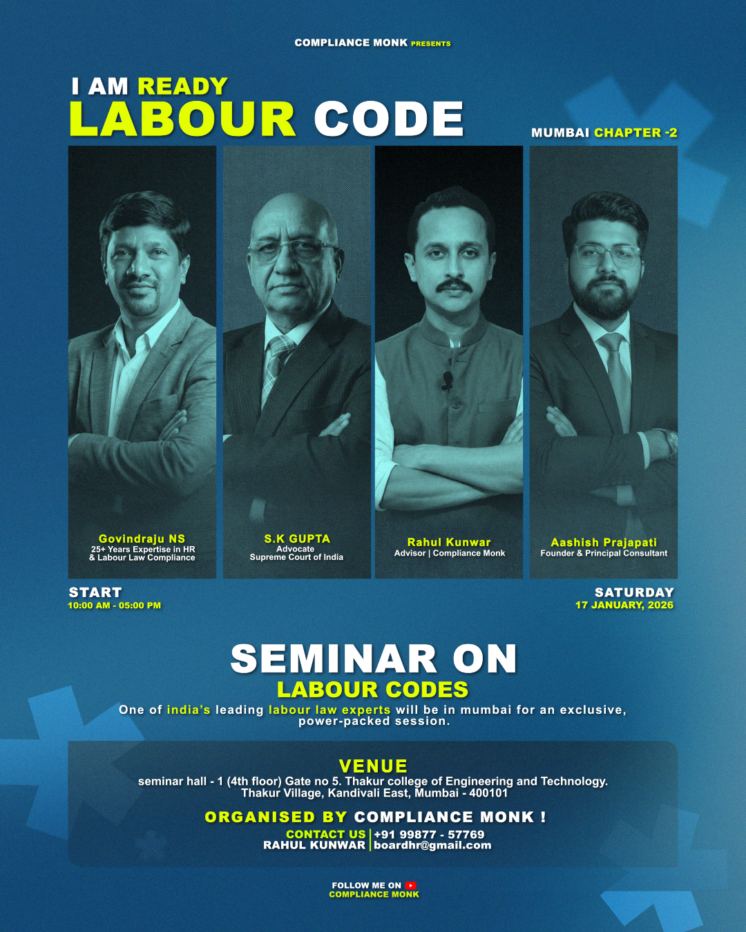 17th Jan | National Seminar on India’s New Labour Codes